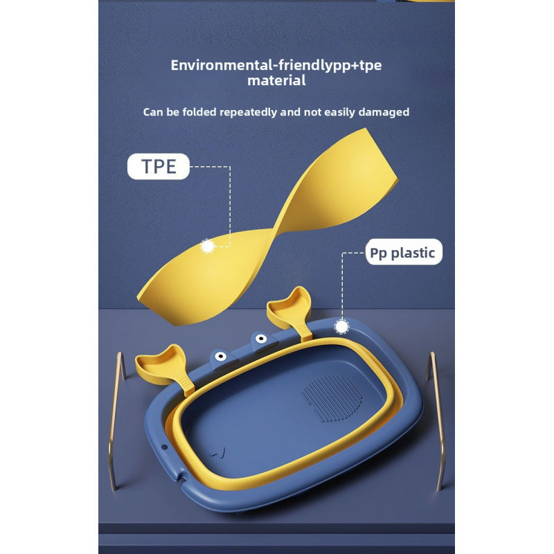 Baby Bath Tub Foldable Bathtub for Infants, Small Bath Bucket for Children to Sit and Lie, Home Use Newborn Baby Supplies