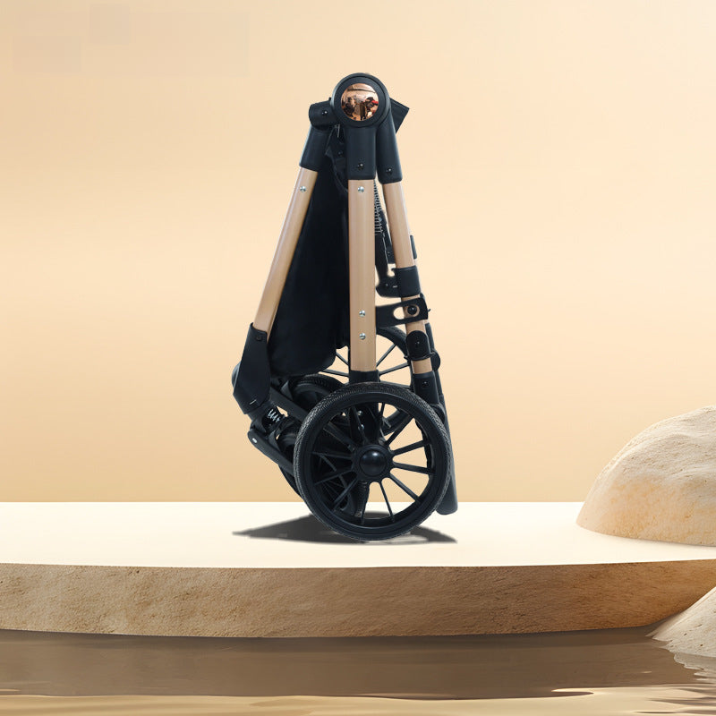 Baby Stroller High Landscape Bidirectional Pushing Baby Carriage Four-Wheel Shock Absorption Baby Stroller