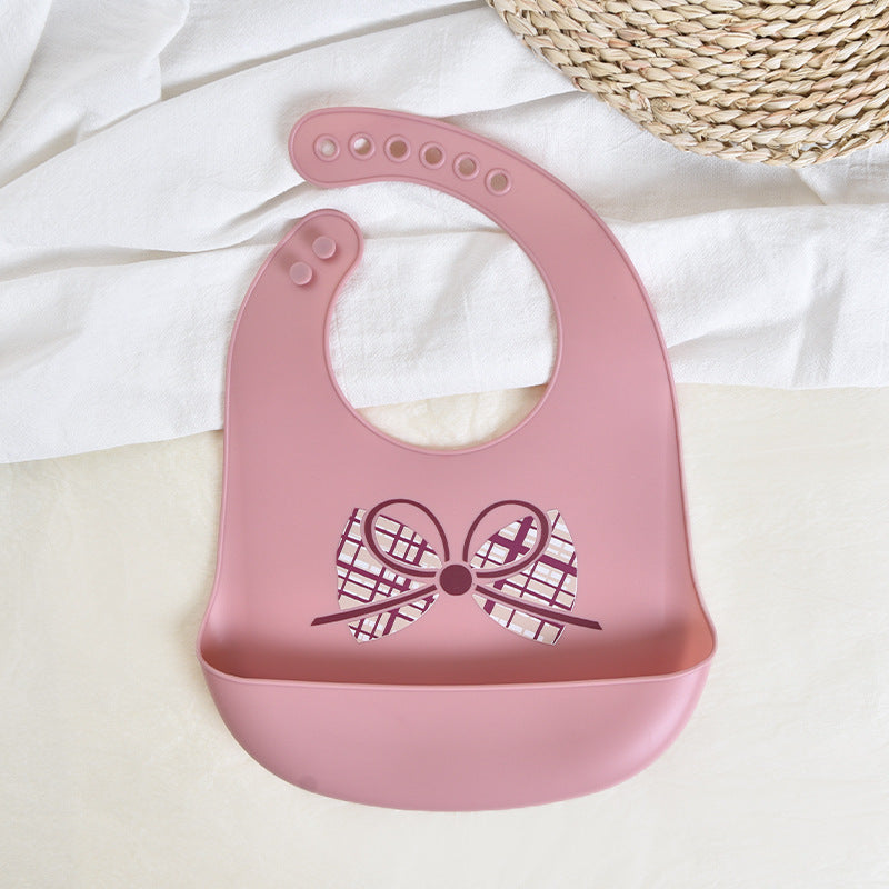 Baby Feeding Bib Waterproof Silicone Baby Food Bib Ultra Soft Portable Infant Children's Bib Anti-dirty Magic Tool