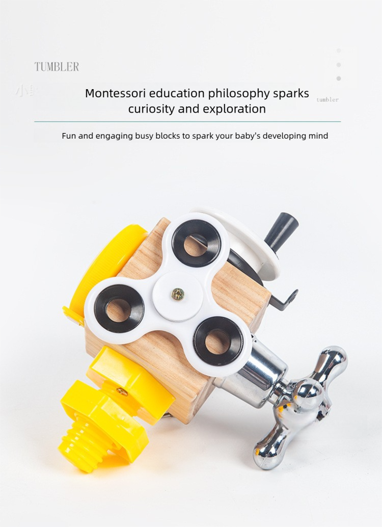 Cross-Border New Product Children 2-6 Years Old Early Education Wooden Toys Montessori Teaching Aids Busy Blocks Parent-Child Interactive Educational Toys