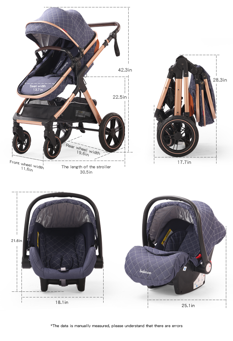 2022 Belecoo Fashion Baby Strollers Luxury Baby Carriers  Good Quality Baby Walkers  for Hot Sale