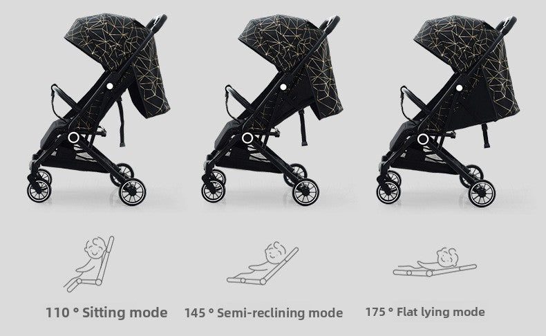 High View Baby Stroller, Convertible to Sit or Lie, Lightweight Foldable Baby Umbrella Stroller, One-Way Baby Pushchair, Shock Absorbing Stroller