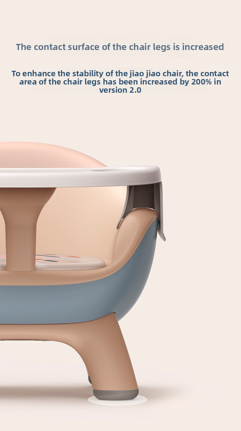 Home Use Children's Multifunctional Dining Chair Stool Second Generation Baby Squeaky Chair with Backrest Soft Cushion Plastic Seat Portable Detachable