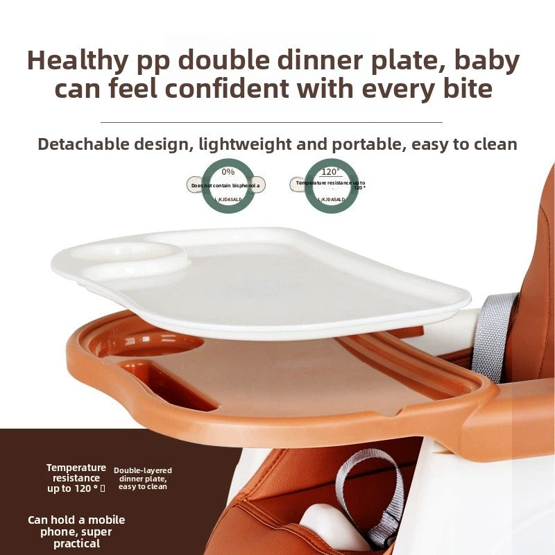 Children's Dining Chair Adjustable 0-4 Baby Dining Chair Multifunctional Baby Dining Chair Portable Infant Dining Chair