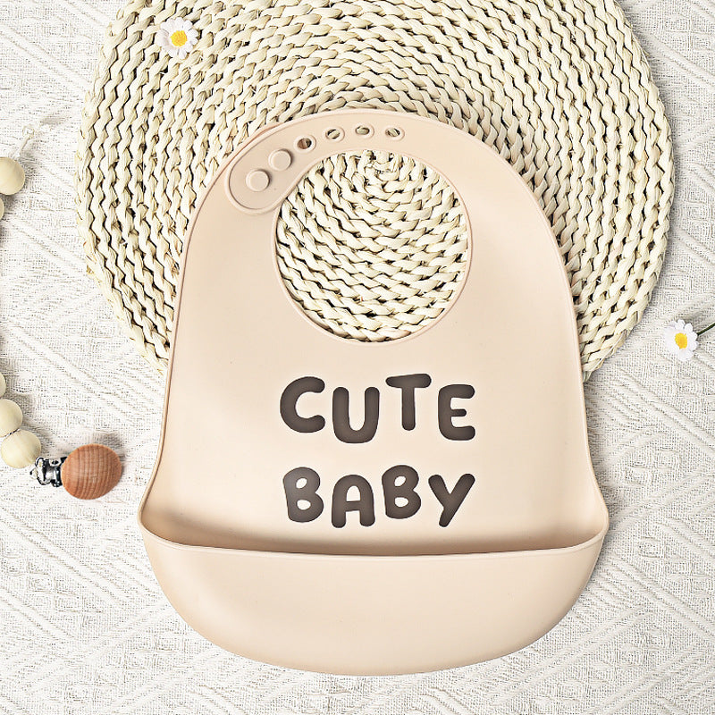 Baby Feeding Bib Waterproof Silicone Baby Food Bib Ultra Soft Portable Infant Children's Bib Anti-dirty Magic Tool