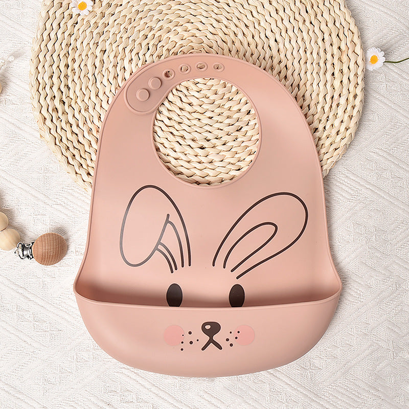 Baby Feeding Bib Waterproof Silicone Baby Food Bib Ultra Soft Portable Infant Children's Bib Anti-dirty Magic Tool