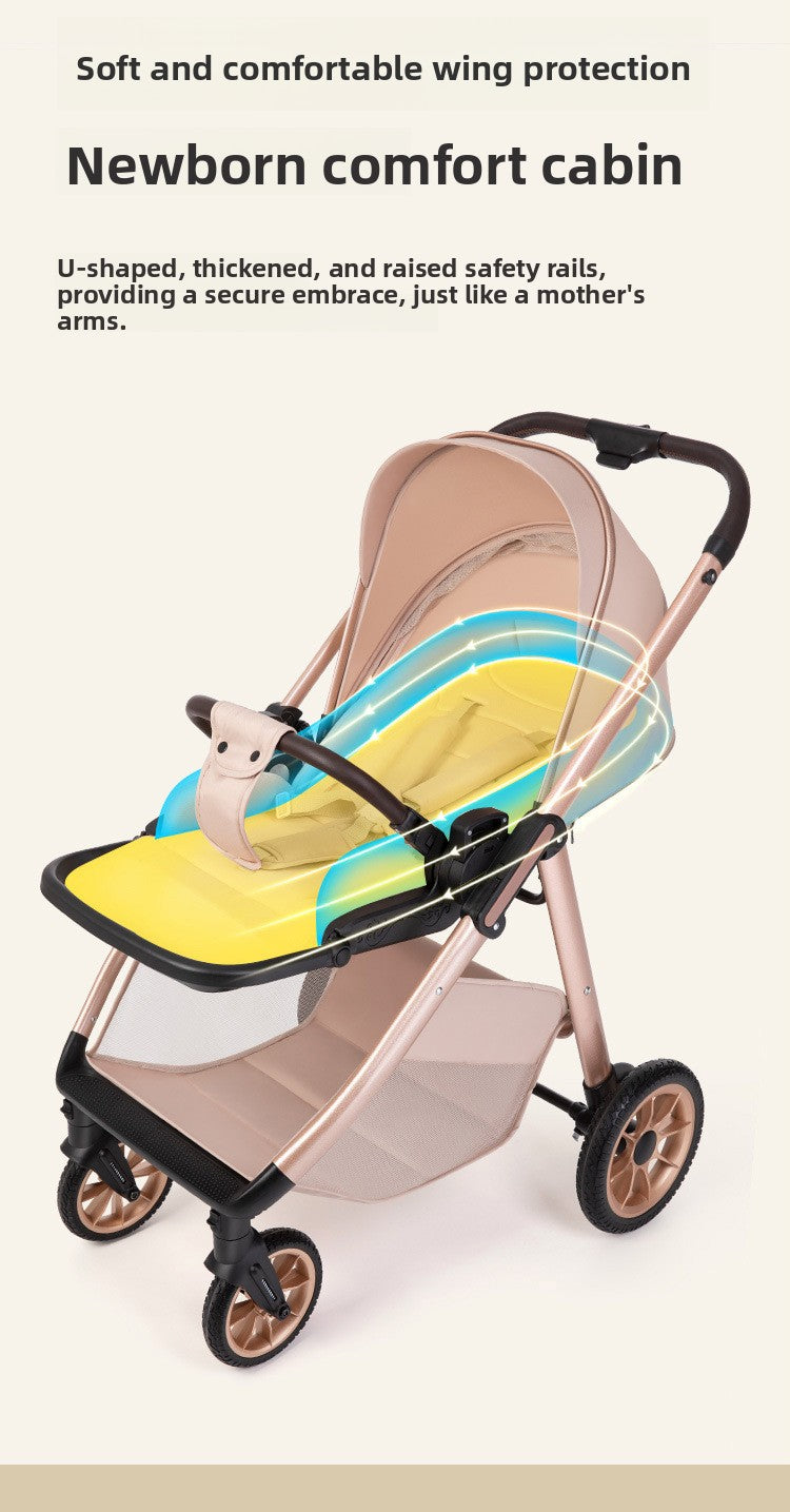 Baby Stroller Comfortable and Safe Infant Stroller Multiple Safety Protections for Babies Protect Every Step