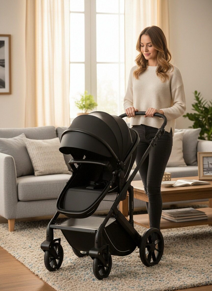 High Landscape Two-Way Convertible Baby Stroller Foldable Baby Stroller