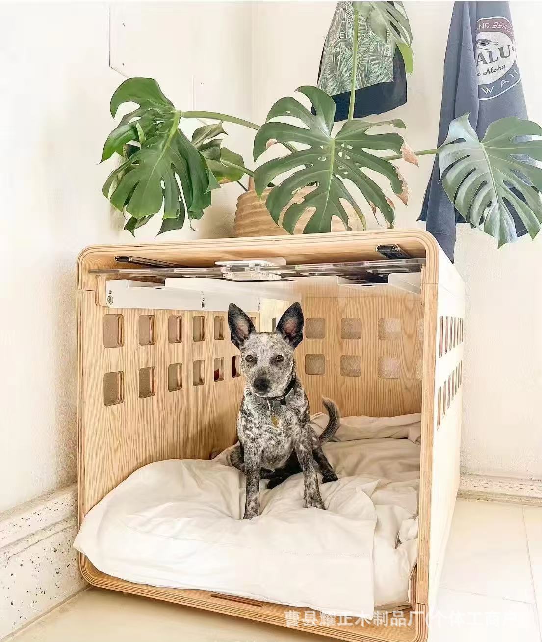 Creative Wooden Cat and Dog Bed Bedside Table Bedside Pet Bed Wooden Human and Pet Shared Integrated Storage Cabinet All Seasons -Customizable-Direct from the factory