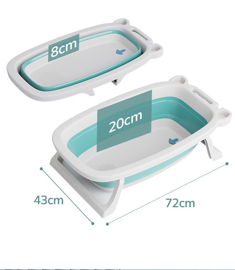 Baby Bath Tub Foldable Bathtub for Infants, Small Bath Bucket for Children to Sit and Lie, Home Use Newborn Baby Supplies