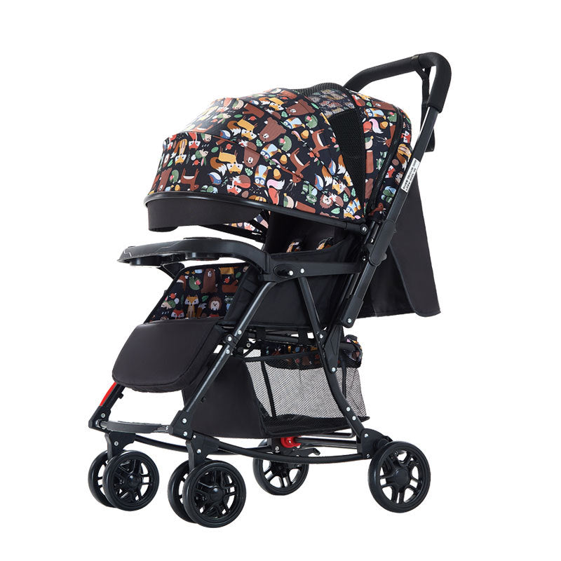 Baby Stroller Can Sit and Lie Multi-Functional One-Button Folding Two-Way Lightweight Baby Stroller Can Become A Rocking Chair