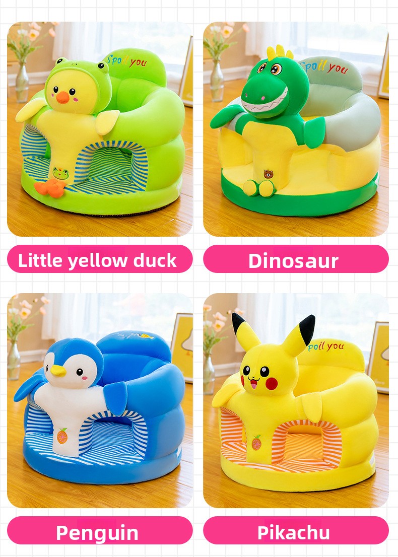 Baby Sofa Anti-Fall Seat Baby Learning to Sit Artifact Enlarged and Thickened Tatami Cartoon 3 to 12 Months High Chair