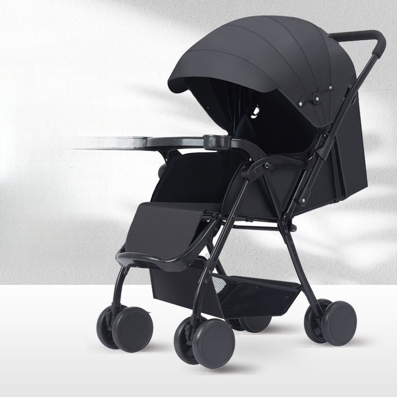 Baby Stroller Can Sit and Lie Multi-Functional One-Button Folding Two-Way Lightweight Baby Stroller Can Become A Rocking Chair