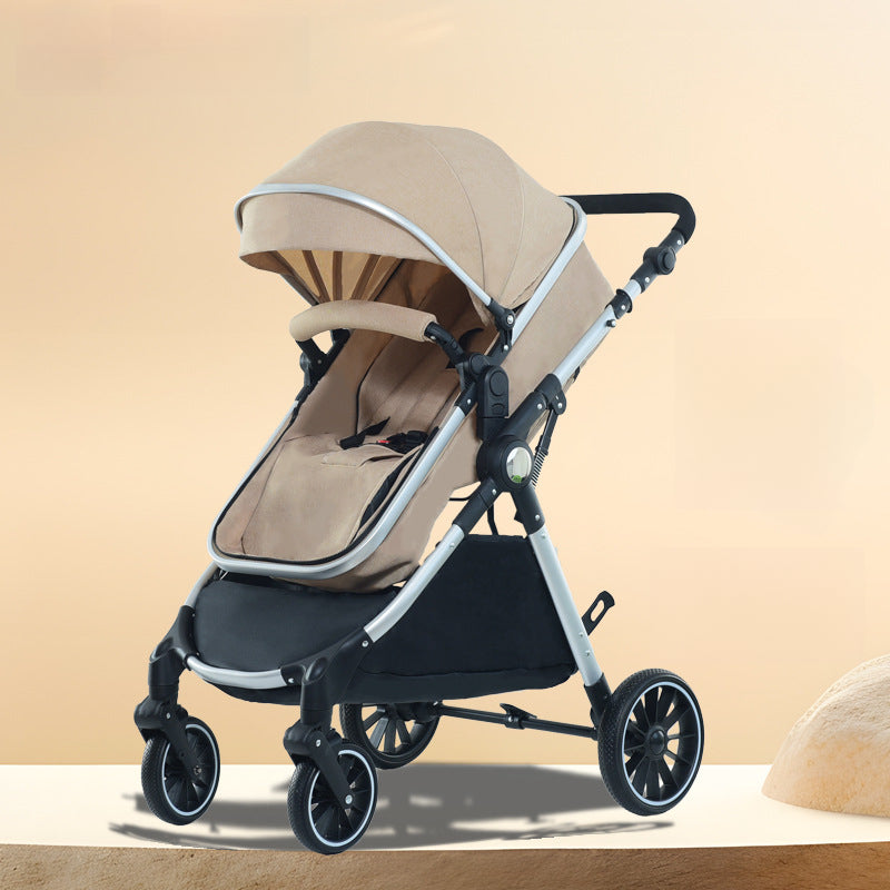 Baby Stroller High Landscape Bidirectional Pushing Baby Carriage Four-Wheel Shock Absorption Baby Stroller