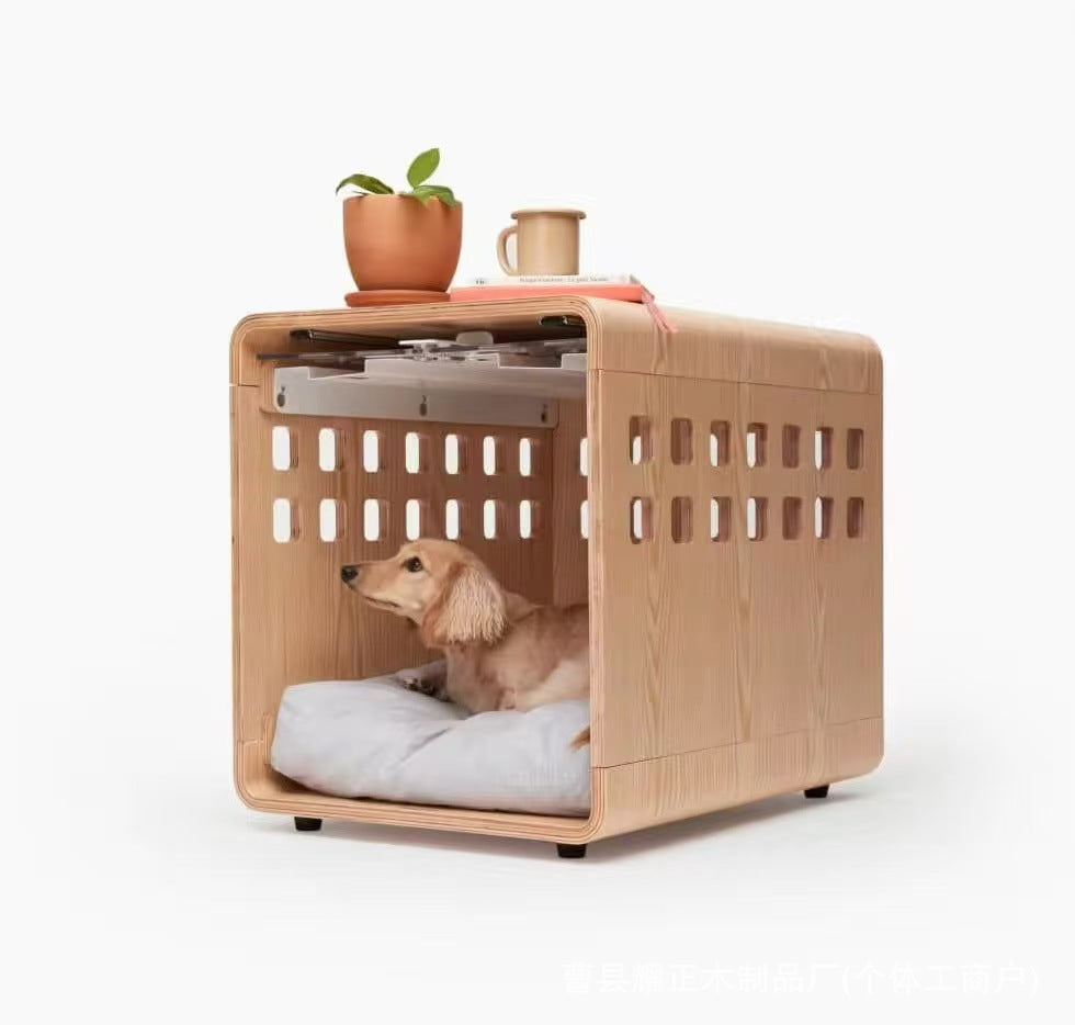 Creative Wooden Cat and Dog Bed Bedside Table Bedside Pet Bed Wooden Human and Pet Shared Integrated Storage Cabinet All Seasons -Customizable-Direct from the factory