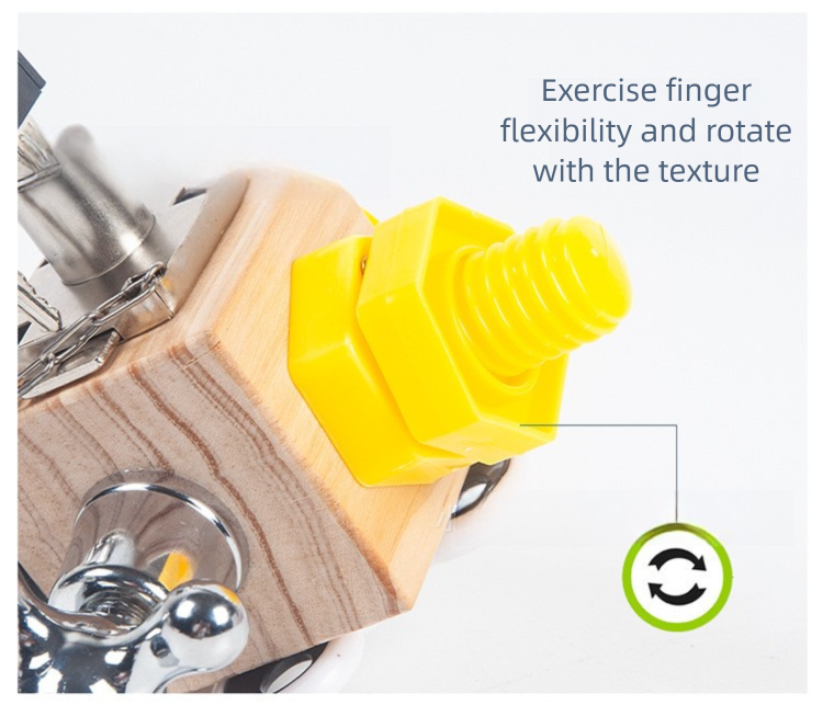 Cross-Border New Product Children 2-6 Years Old Early Education Wooden Toys Montessori Teaching Aids Busy Blocks Parent-Child Interactive Educational Toys