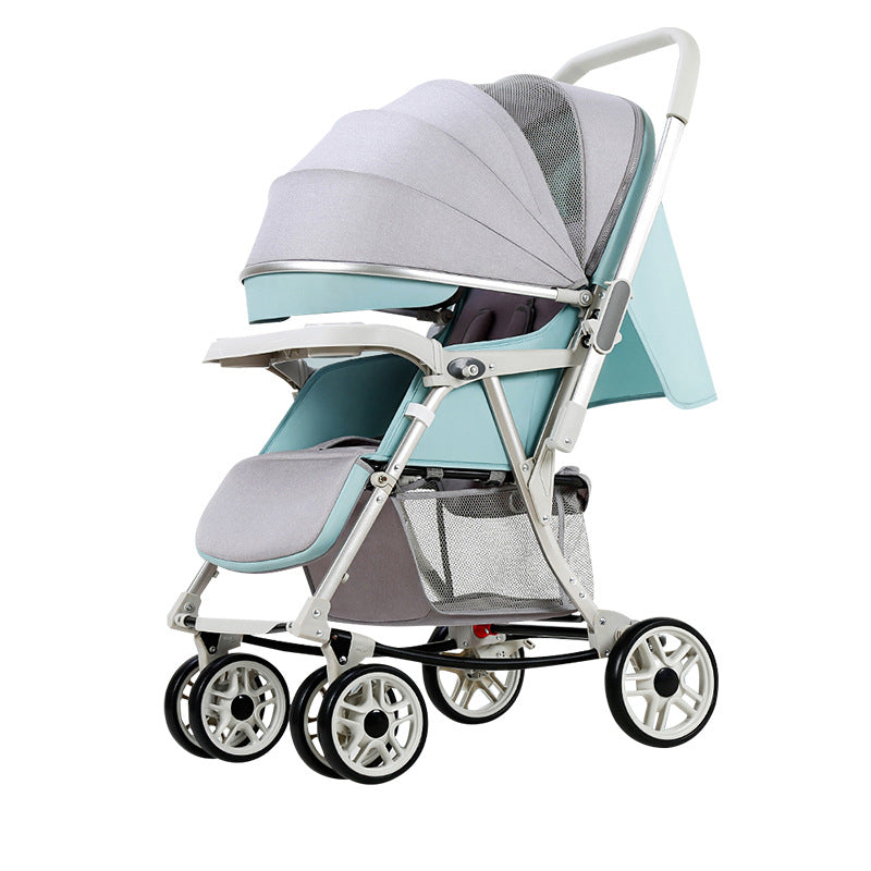 Baby Stroller Can Sit and Lie Multi-Functional One-Button Folding Two-Way Lightweight Baby Stroller Can Become A Rocking Chair