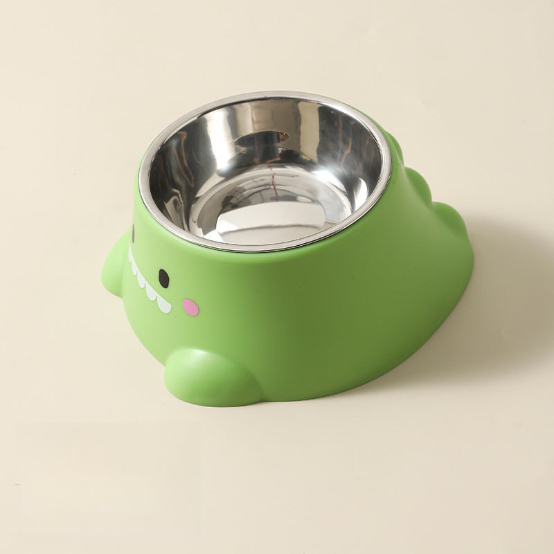 Cute dinosaur-shaped pet bowl-Customizable-Direct from the factory