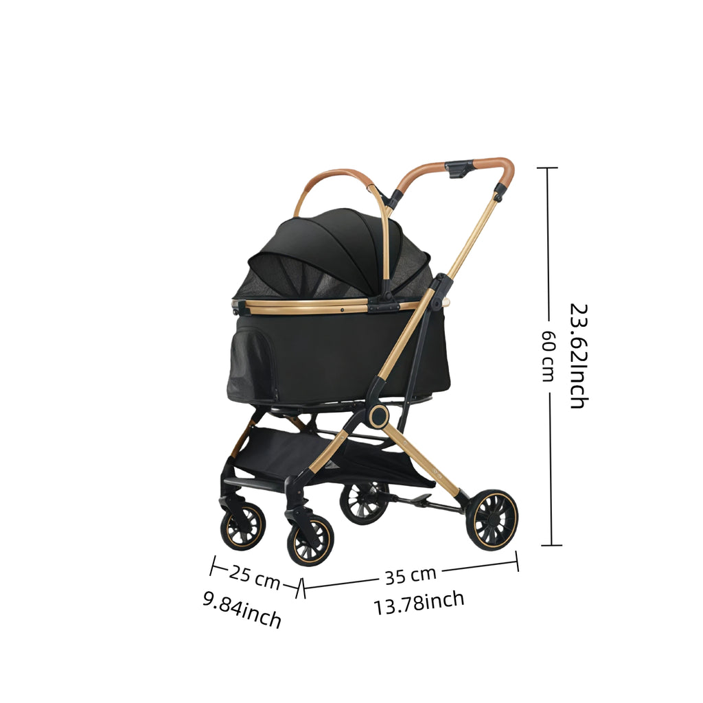 Pet travel gadget Lightweight aluminum tube body Durable oxford cloth Smoothly adapts to various road surfaces No need to worry about taking pets out!