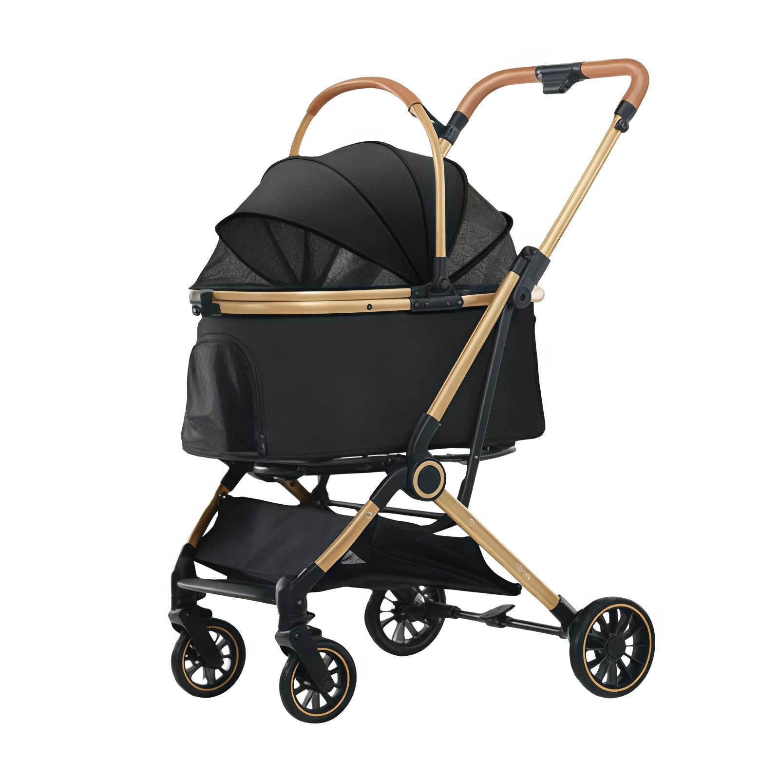 Pet travel gadget Lightweight aluminum tube body Durable oxford cloth Smoothly adapts to various road surfaces No need to worry about taking pets out!