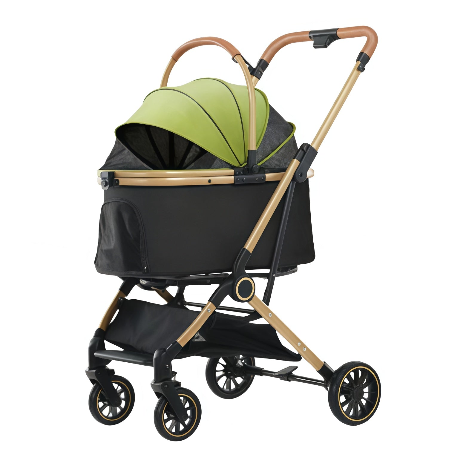 Pet travel gadget Lightweight aluminum tube body Durable oxford cloth Smoothly adapts to various road surfaces No need to worry about taking pets out!