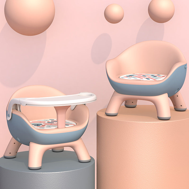 Home Use Children's Multifunctional Dining Chair Stool Second Generation Baby Squeaky Chair with Backrest Soft Cushion Plastic Seat Portable Detachable