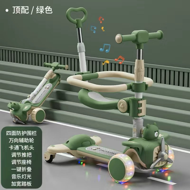 New Scooter Children1-3-6-12Foldable 3-in-1 Scooter for Boys and Girls