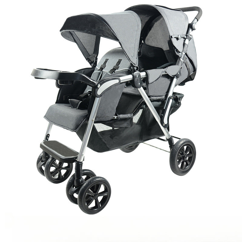 Twin baby stroller can sit and recline, foldable and ultra-lightweight baby strollers Baby Stroller Children's Car
