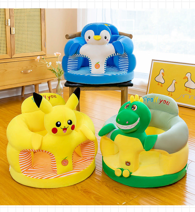 Baby Sofa Anti-Fall Seat Baby Learning to Sit Artifact Enlarged and Thickened Tatami Cartoon 3 to 12 Months High Chair