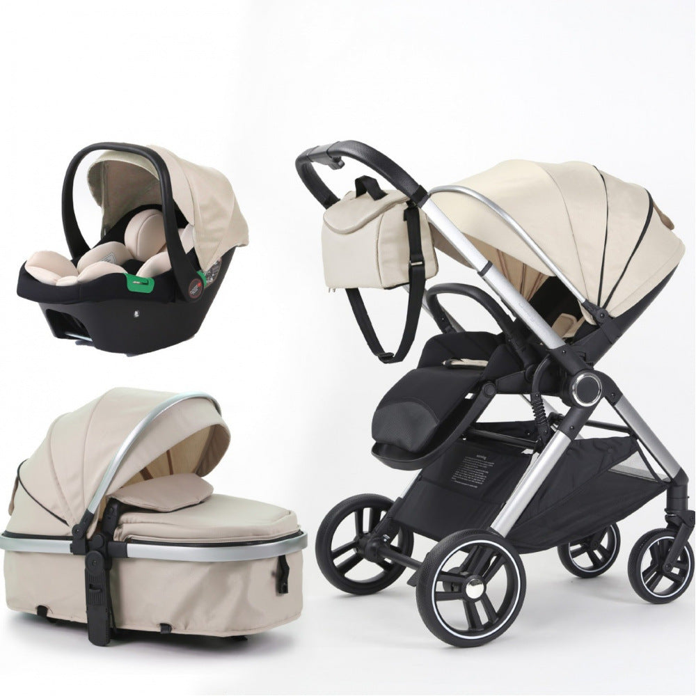 Baby Stroller, Can Sit and Lie, Lightweight Foldable, High View, Shock Absorption, Two-Way, Newborn Baby Stroller