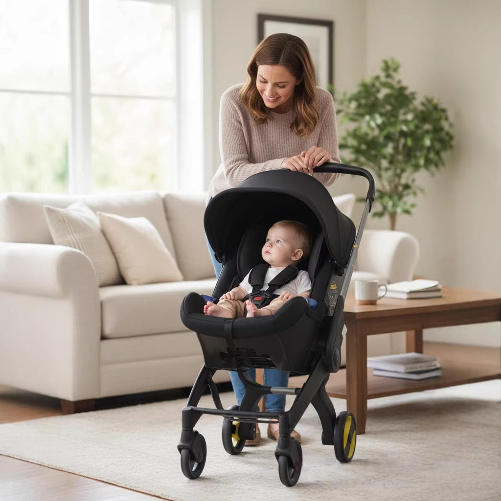 Baby0-12Months Four in One Four Wheels Aluminum Alloy Frame Reversible Baby Stroller