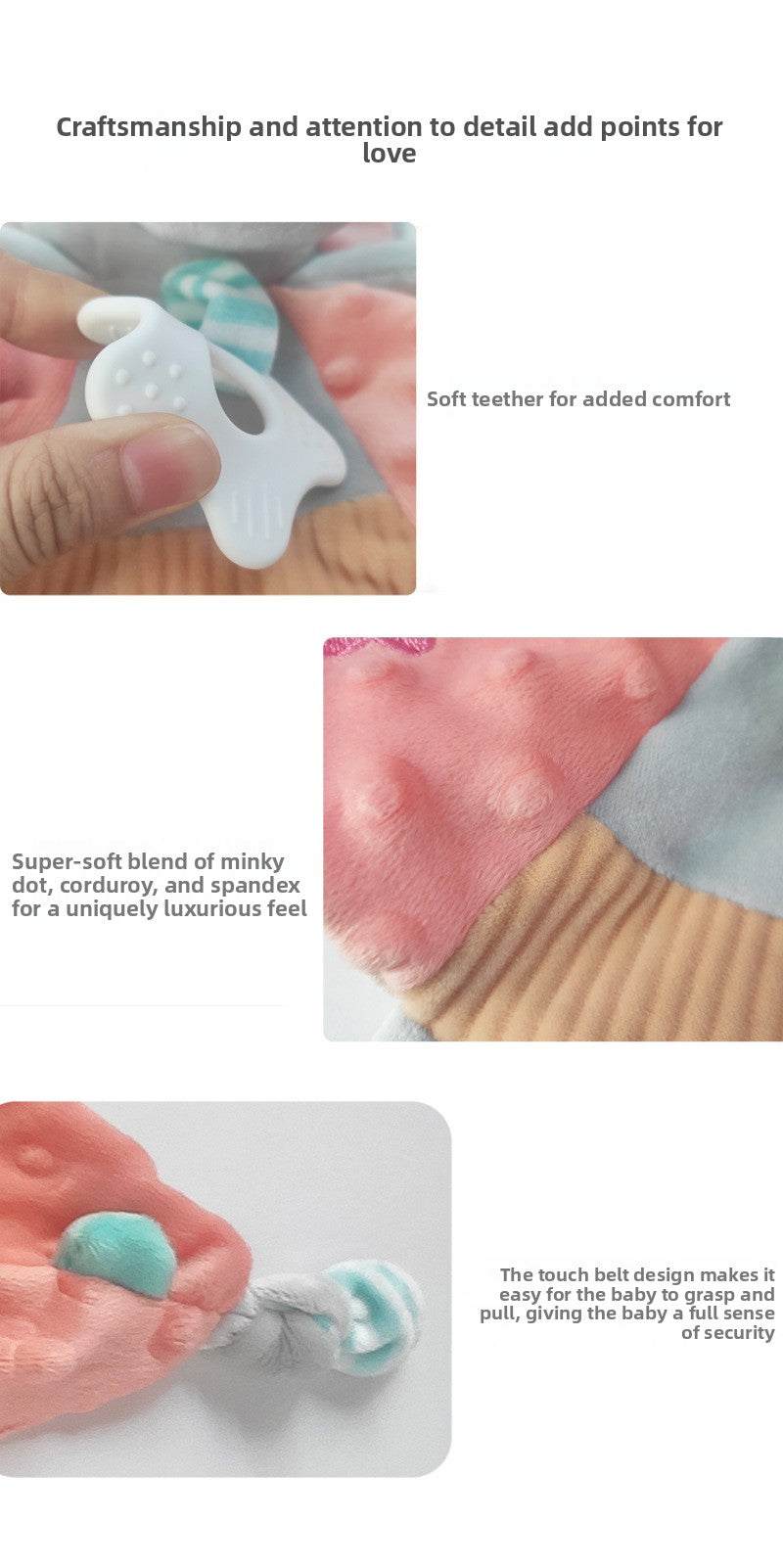 Baby Toys 0-1 Year Old Soothing Towel Baby Sleeping Companion Doll Teething Soothing Doll Infant Toy Rattle