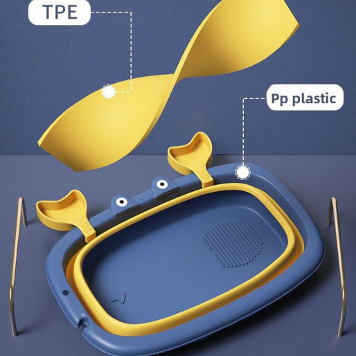 Baby Bath Tub Foldable Bathtub for Infants, Small Bath Bucket for Children to Sit and Lie, Home Use Newborn Baby Supplies