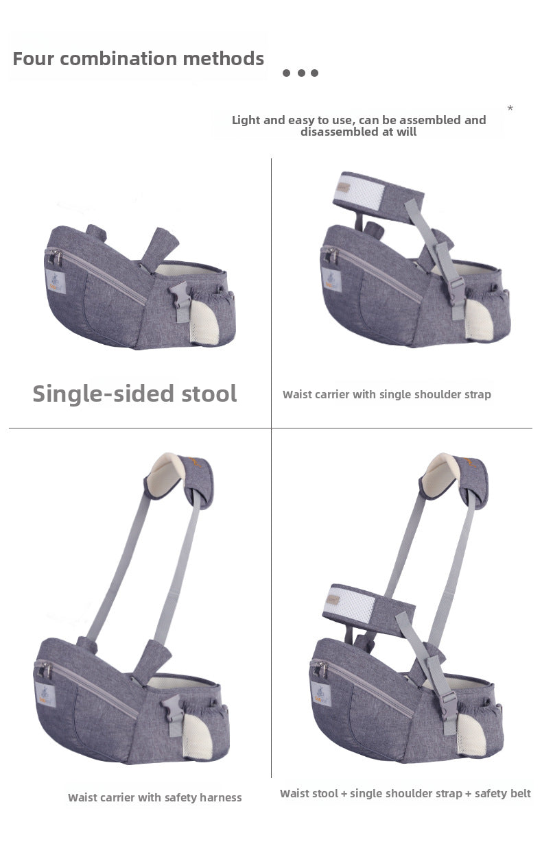 Cross-Border In-Stock Baby Waist Stool Carrier Breathable Lightweight Baby Single Stool Single Shoulder Children's Maternity Supplies Manufacturer Wholesale