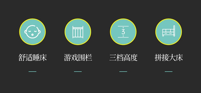 Baby Bed Multifunctional Portable Play Bed Foldable and Movable for Newborns bb Baby Bed Splicing Large Bed