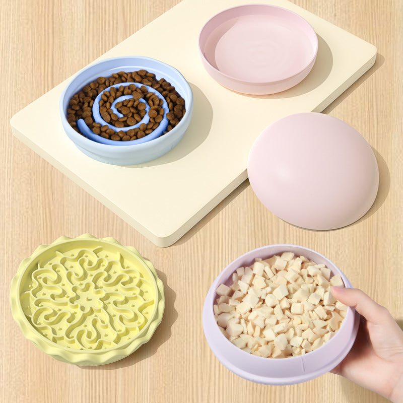 Pet hamburger bowl multi-functional combination feeding bowl -Customizable-Direct from the factory