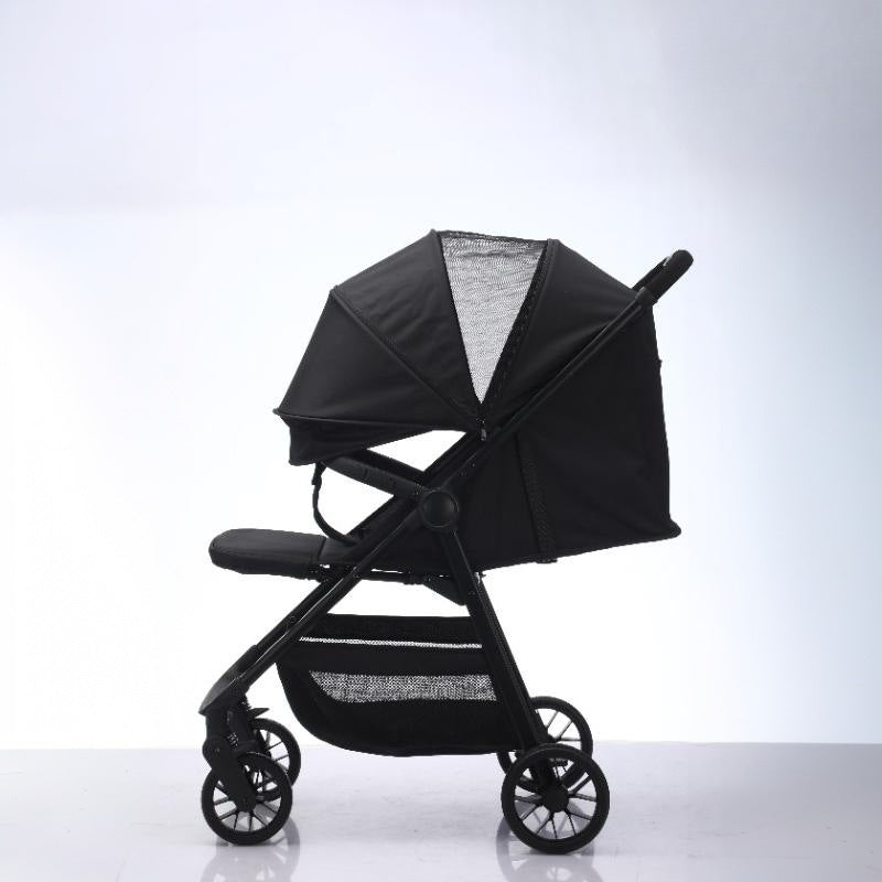High View Two-Way Convertible Baby Stroller Foldable Lightweight Newborn0-4Baby Stroller for 1-Year-Olds