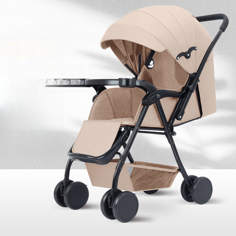 Baby Stroller Can Sit and Lie Multi-Functional One-Button Folding Two-Way Lightweight Baby Stroller Can Become A Rocking Chair