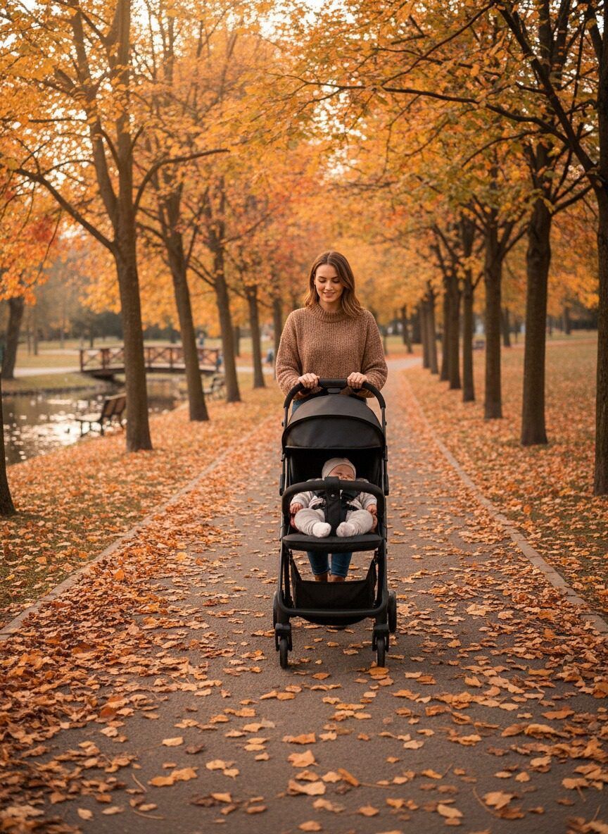 Baby Stroller, Convertible to Sitting and Lying, Lightweight Foldable Portable Baby Umbrella Stroller, Four-Wheel Baby Pushchair