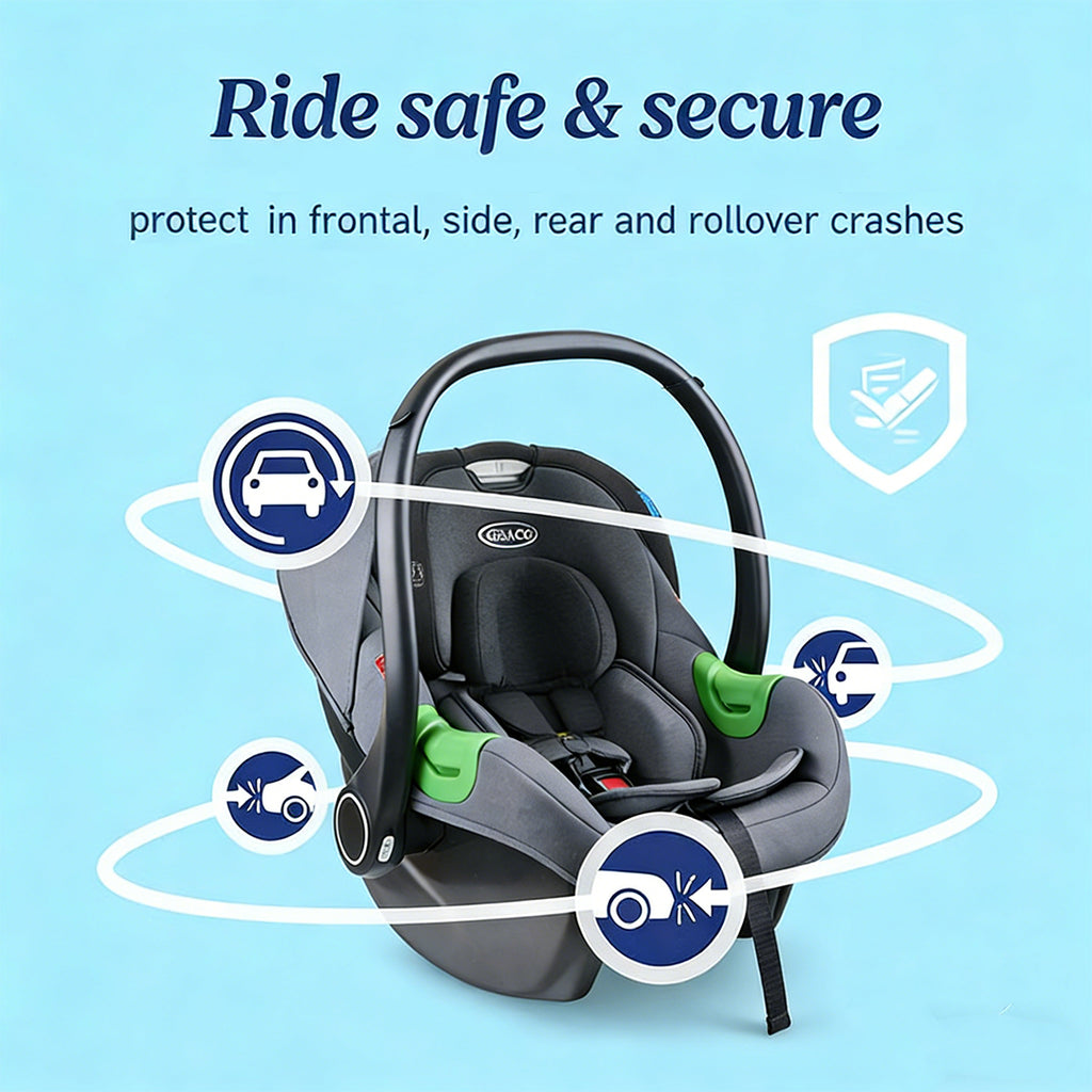 Child Safety Seat for Cars, Newborn Baby Car Seat, Portable Baby Cradle for Vehicles