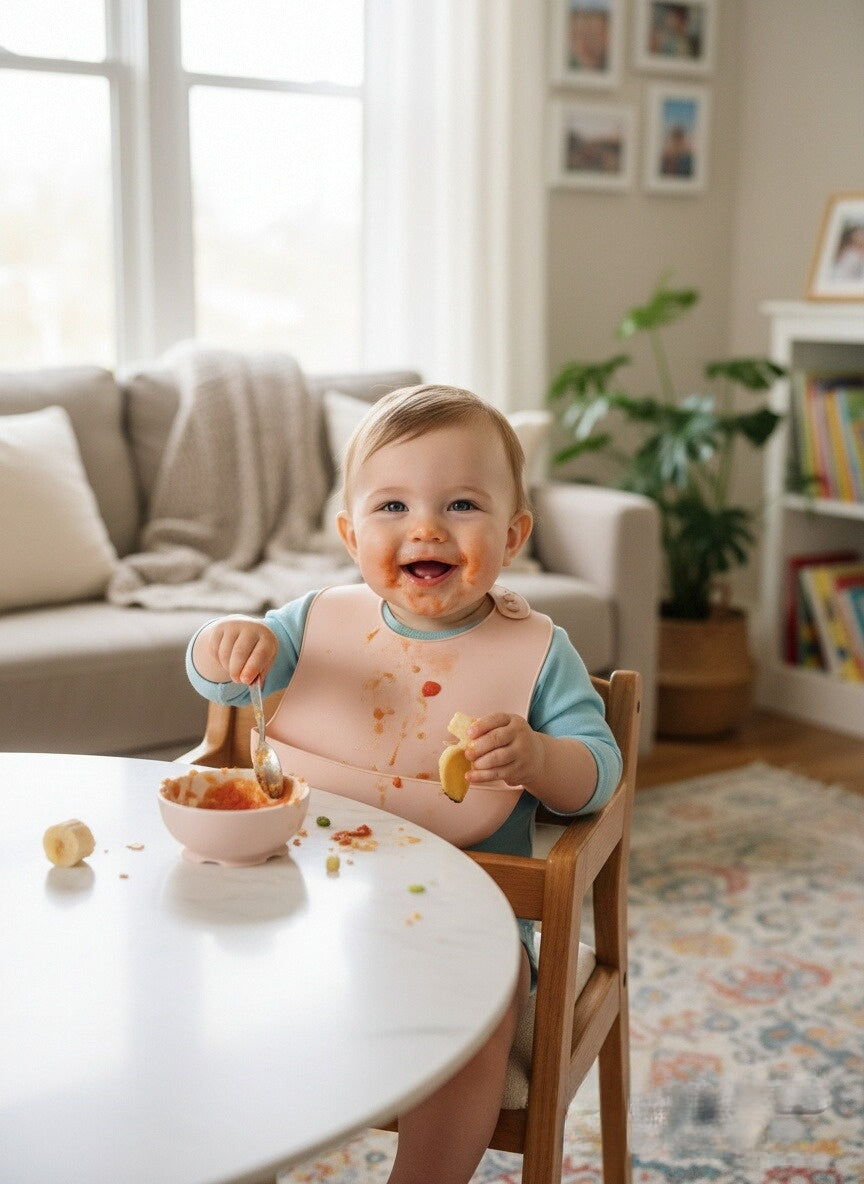 Baby Feeding Bib Waterproof Silicone Baby Food Bib Ultra Soft Portable Infant Children's Bib Anti-dirty Magic Tool