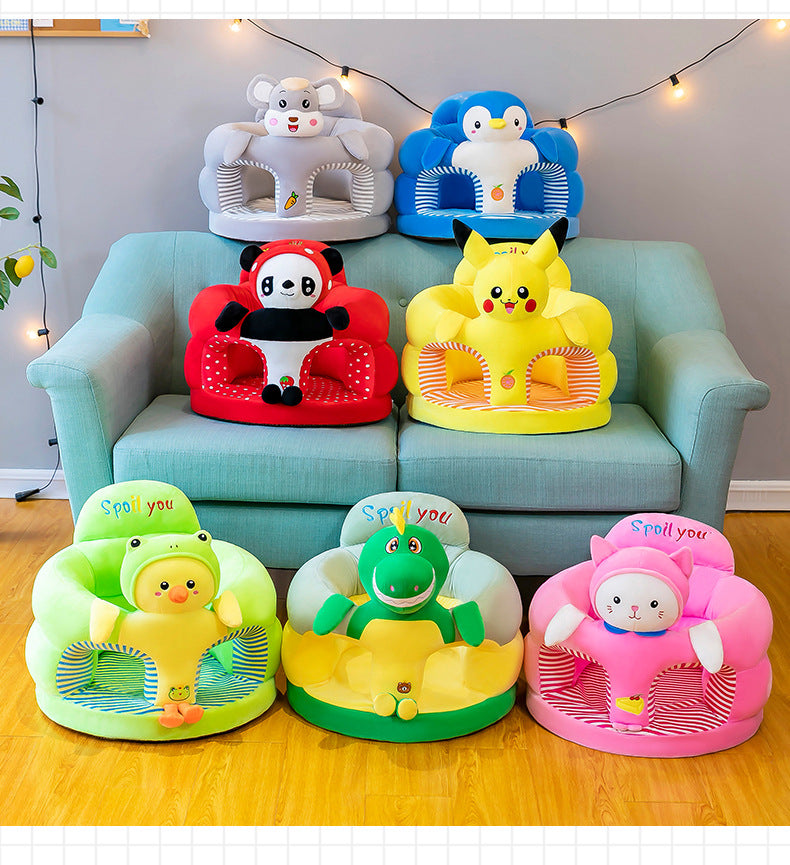 Baby Sofa Anti-Fall Seat Baby Learning to Sit Artifact Enlarged and Thickened Tatami Cartoon 3 to 12 Months High Chair