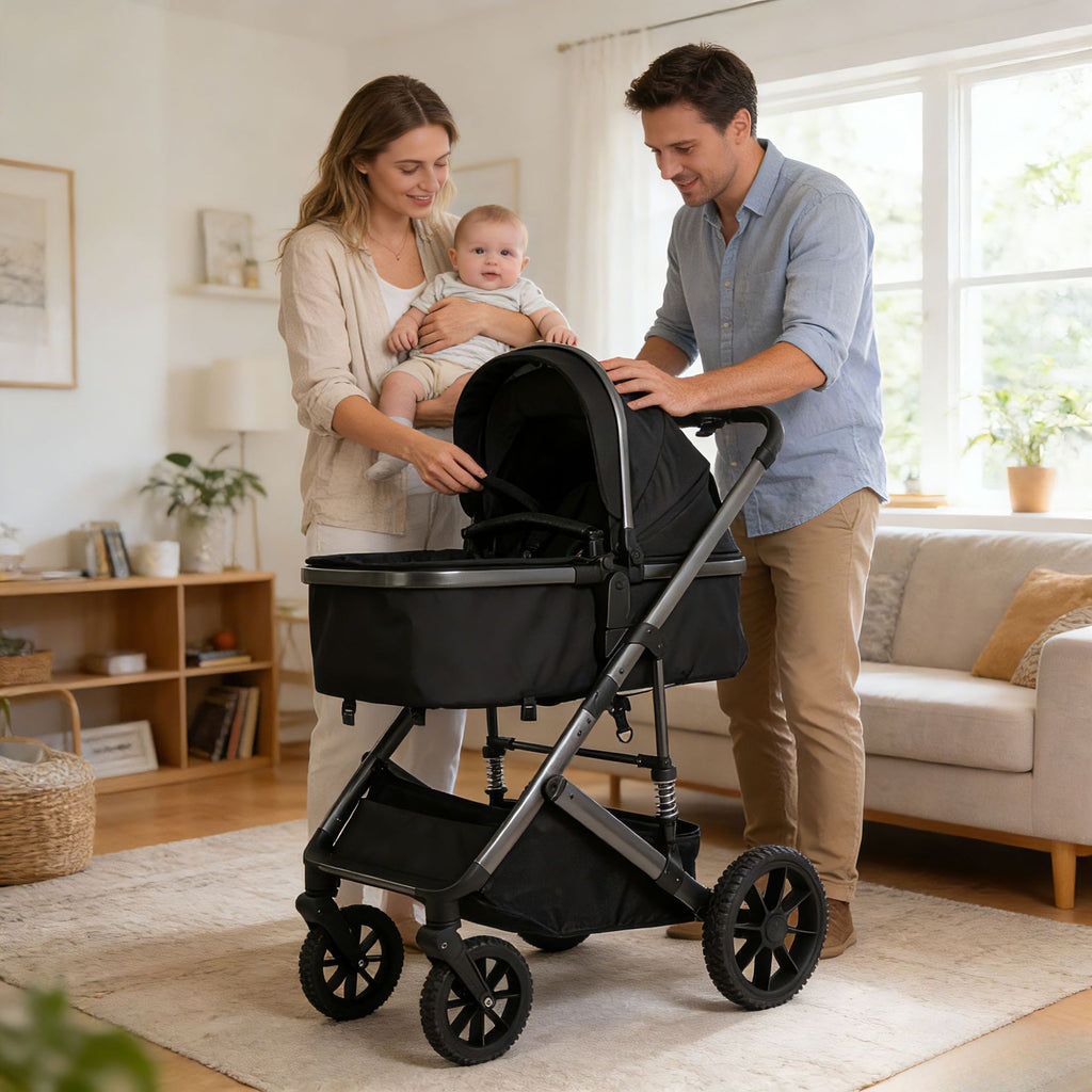 Stroller Can Sit and Lie0to3Year-old children's lightweight one-click folding baby crib 2-in-1