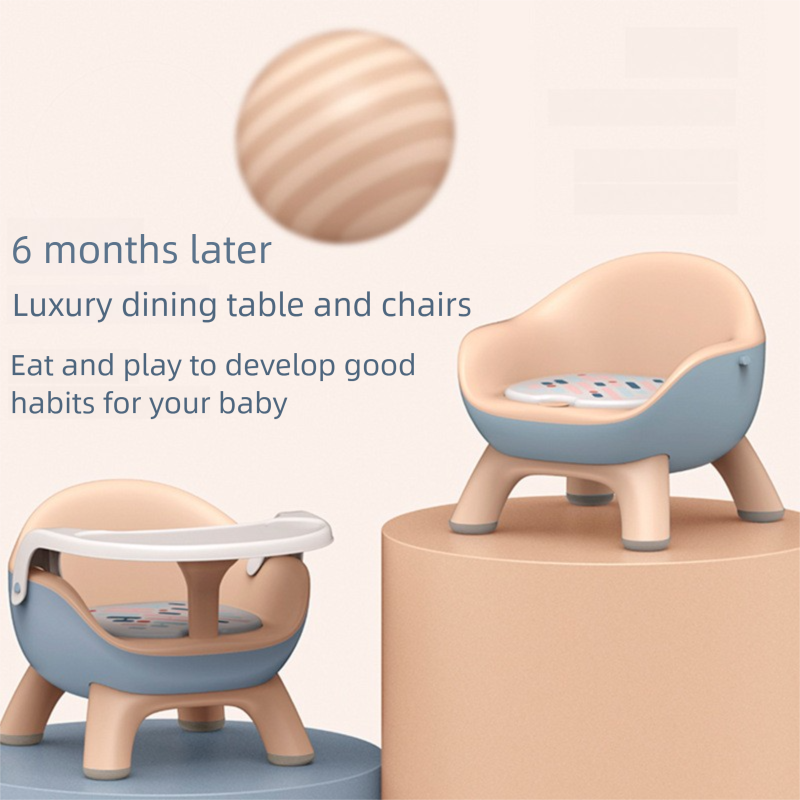 Home Use Children's Multifunctional Dining Chair Stool Second Generation Baby Squeaky Chair with Backrest Soft Cushion Plastic Seat Portable Detachable