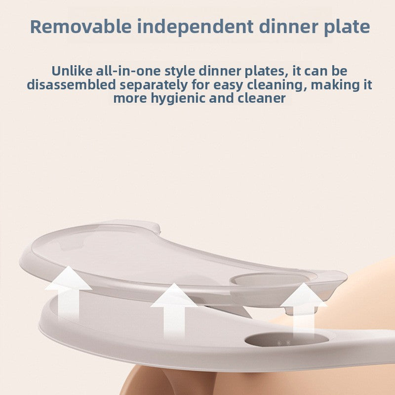 Home Use Children's Multifunctional Dining Chair Stool Second Generation Baby Squeaky Chair with Backrest Soft Cushion Plastic Seat Portable Detachable