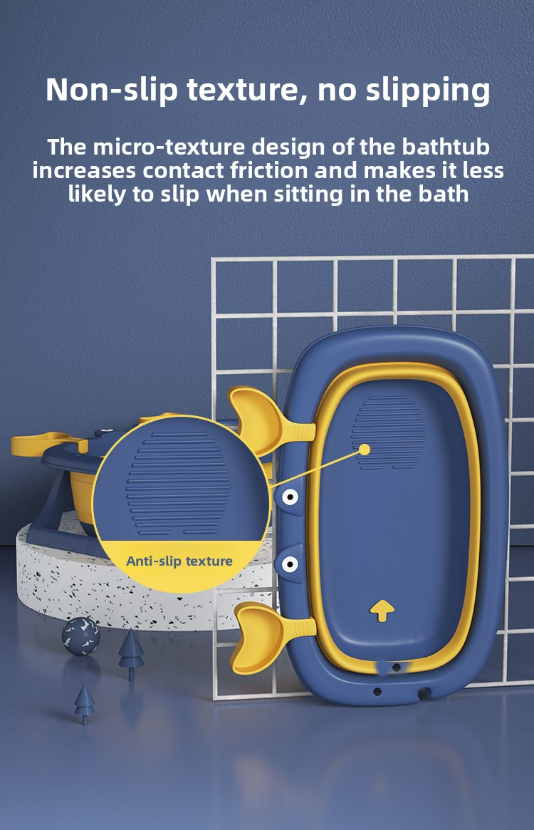 Baby Bath Tub Foldable Bathtub for Infants, Small Bath Bucket for Children to Sit and Lie, Home Use Newborn Baby Supplies