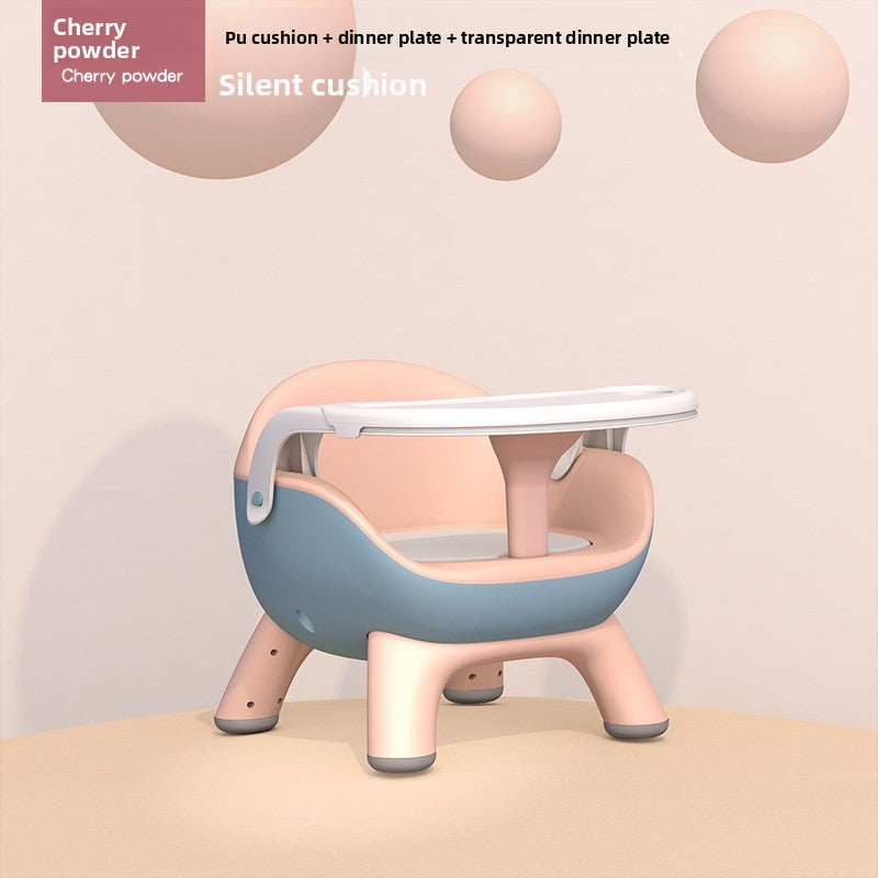 Home Use Children's Multifunctional Dining Chair Stool Second Generation Baby Squeaky Chair with Backrest Soft Cushion Plastic Seat Portable Detachable