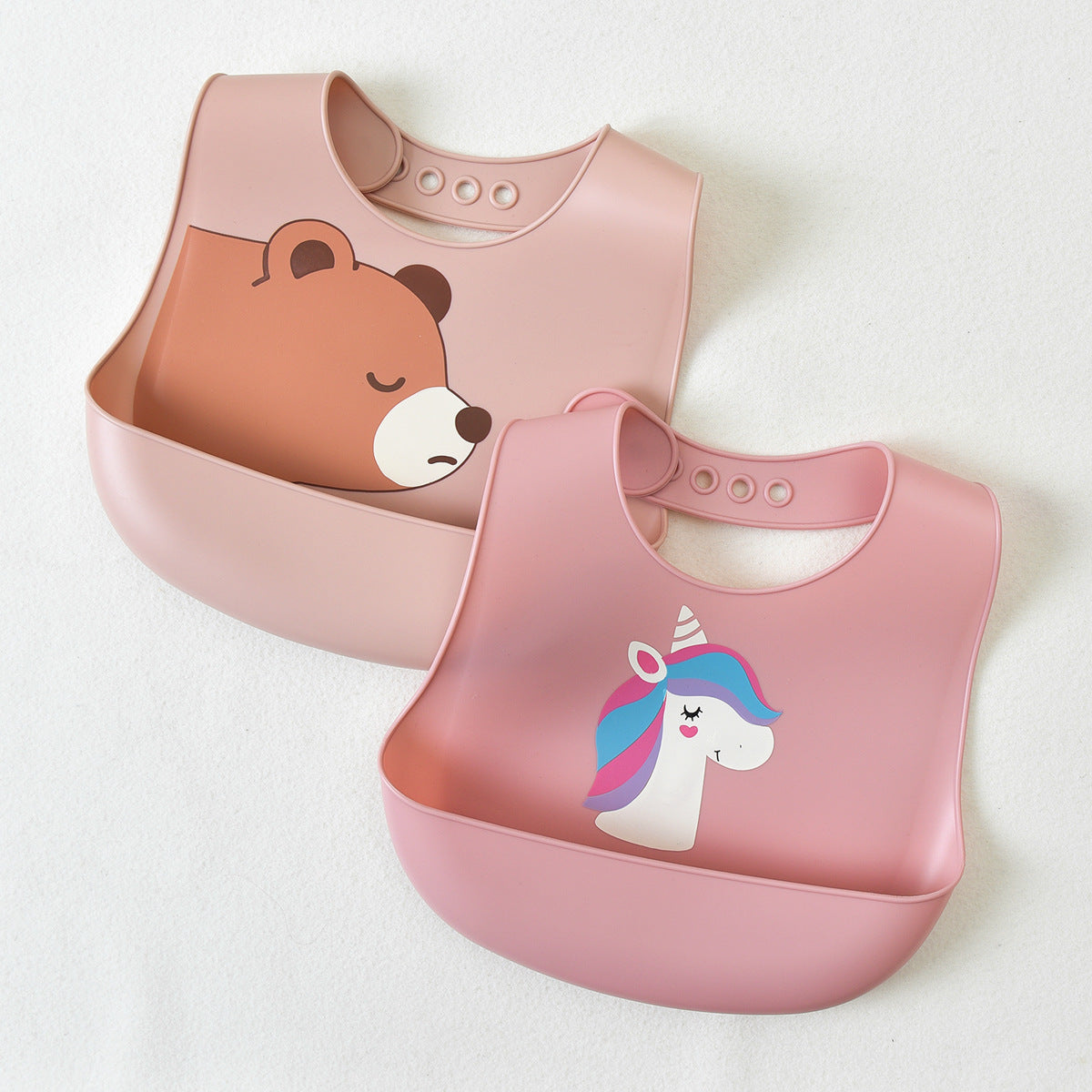 Baby Feeding Bib Waterproof Silicone Baby Food Bib Ultra Soft Portable Infant Children's Bib Anti-dirty Magic Tool