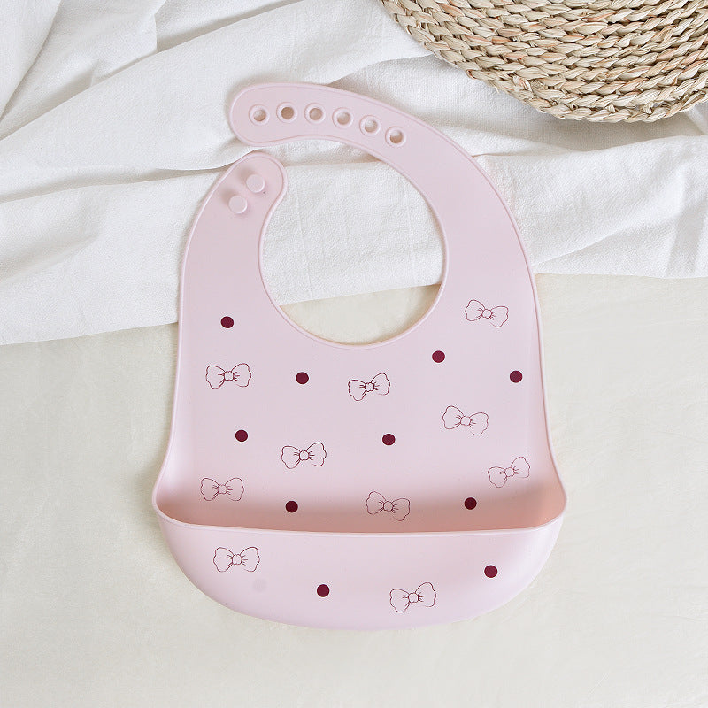Baby Feeding Bib Waterproof Silicone Baby Food Bib Ultra Soft Portable Infant Children's Bib Anti-dirty Magic Tool