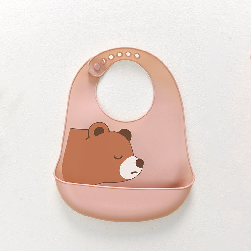 Baby Feeding Bib Waterproof Silicone Baby Food Bib Ultra Soft Portable Infant Children's Bib Anti-dirty Magic Tool